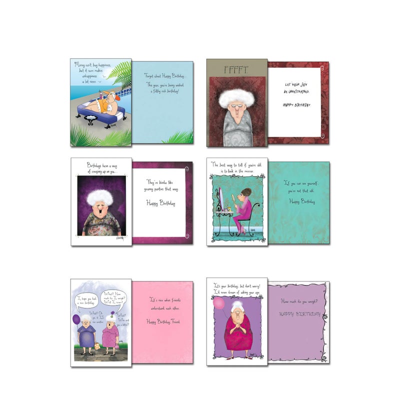 Leanin' Tree Laugh With Leslie - Made In USA - 20 Assorted Cards with Envelopes All Occasion, Bulk Birthday Cards for Women, Birthday Cards Funny Enough to Make You Laugh Out Loud - Image 5